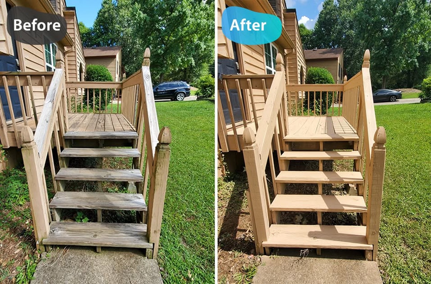 Before and after of a kitchen remodel in Woodstock, GA
