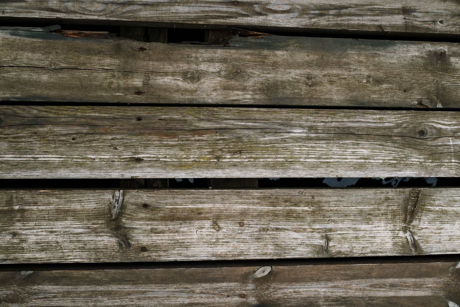 Close-up of timber decking boards