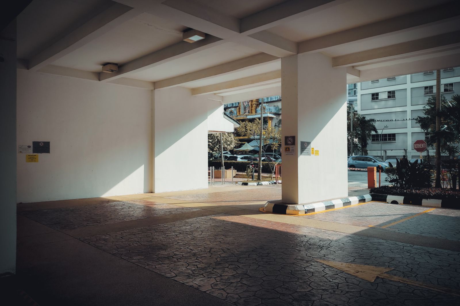 An empty garage space