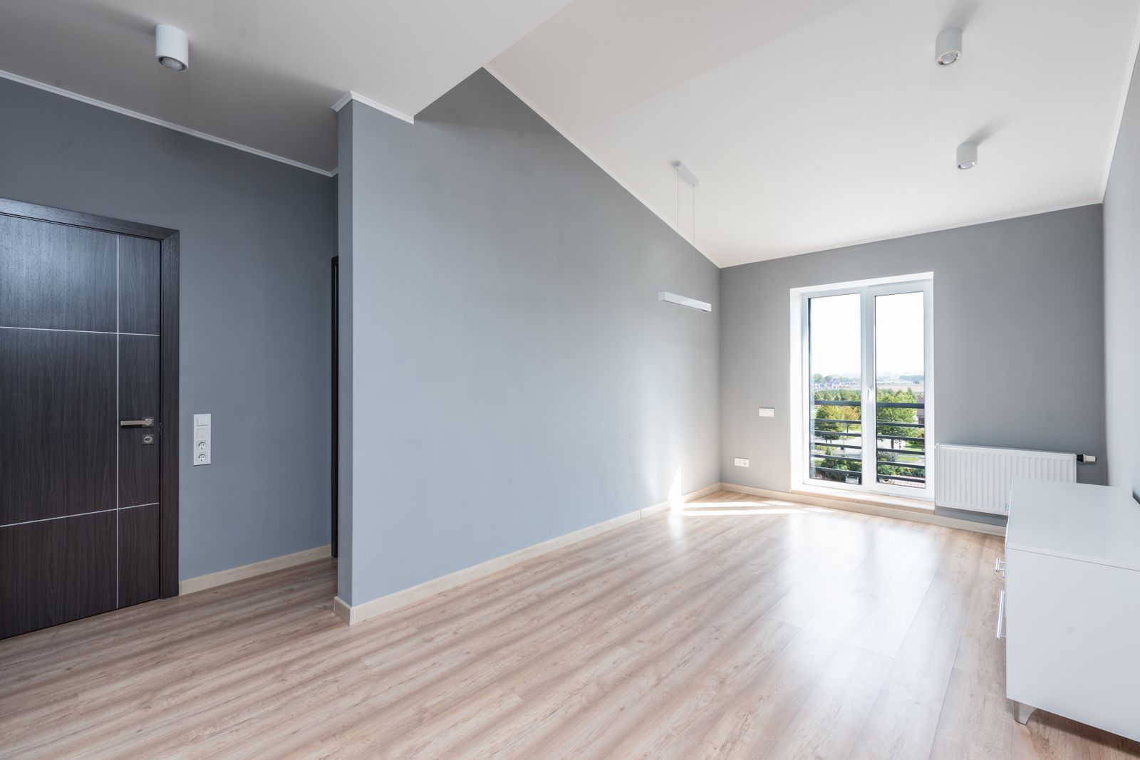 A ventilated room after painting
